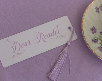 Dear Reader Bookmark, Regency Bookmark, Historical Romance Bookmark