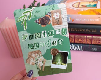 Fantasy Reader Kindle Insert, Book Lover Gifts, E-reader Insert, Clear Case Insert, Kindle Skin, Scrapbook Kindle Insert