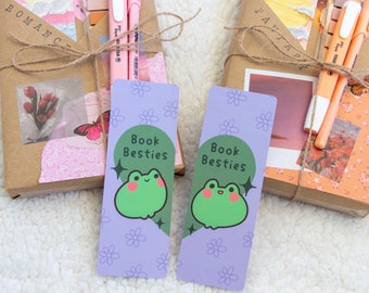 Frog Book Besties Bookmark Set, Book Lover Gift, Book Friends, Bookish Gifts, Gifts for Best Friends