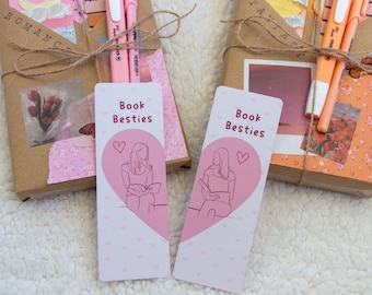 Girly Book Besties Bookmark Set, Book Lover Gift, Book Friends, Bookish Gifts, Gifts for Best Friends