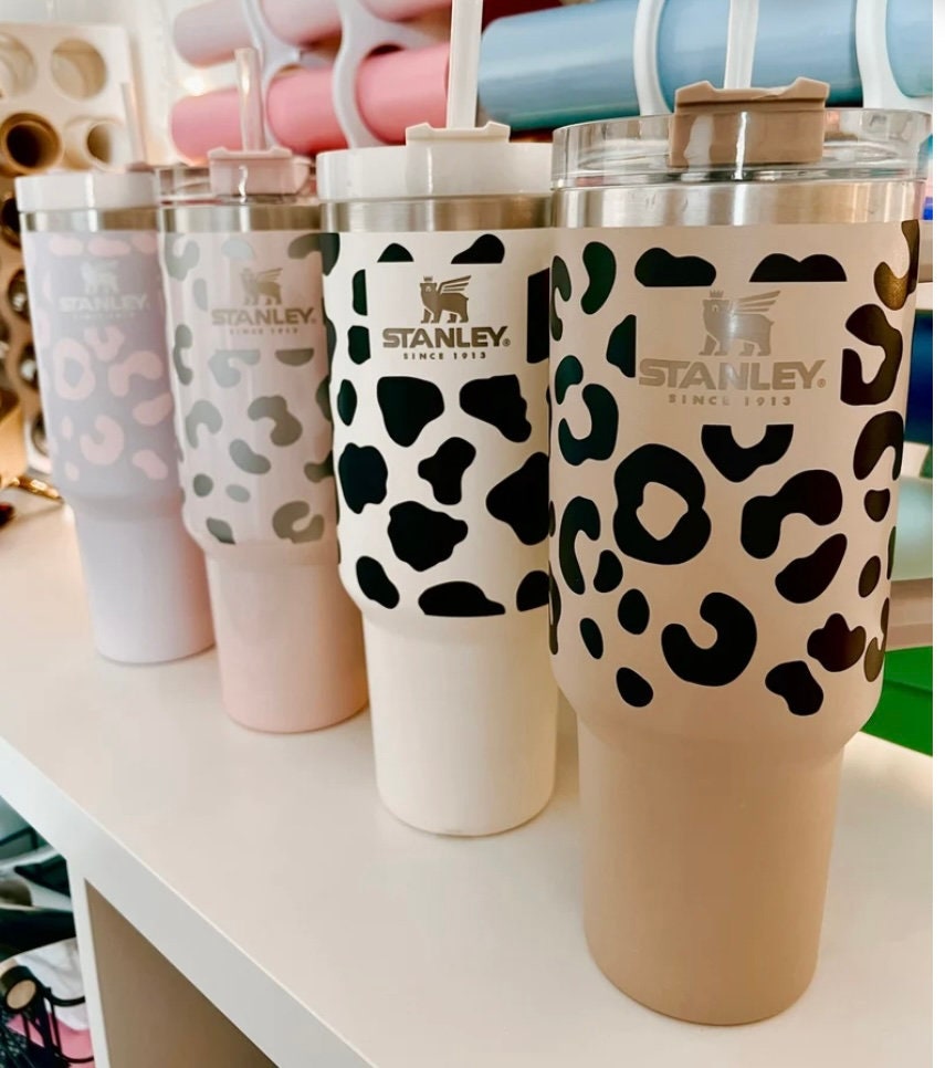 Cow Print Stanley Tumbler (READ DESCRIPTION) – Ambitious Mama Designs