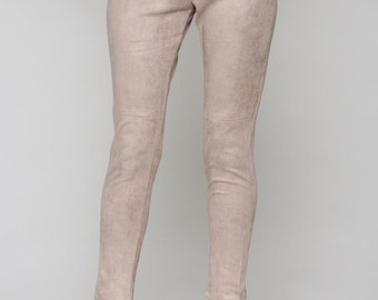 Faux Suede Tapered Pants