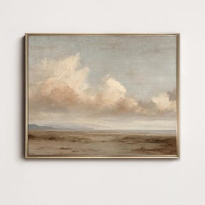 Vintage Coastal Beach Print: Neutral Shoreline Art (Digital Download)