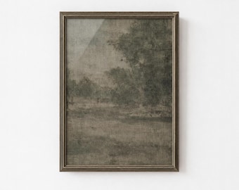 Rustic Landscape Tapestry Wall Decor, Vintage Landscape Print, Farmhouse Wall Decor