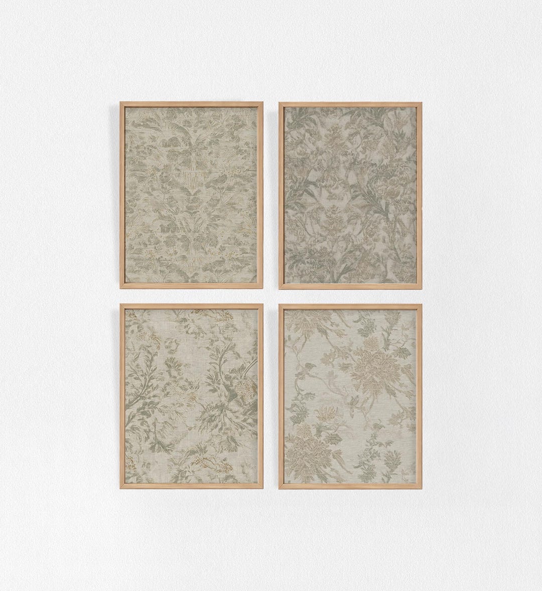 Vintage Botanical Print Set of 4, Antique Gallery Wall Art Prints ...