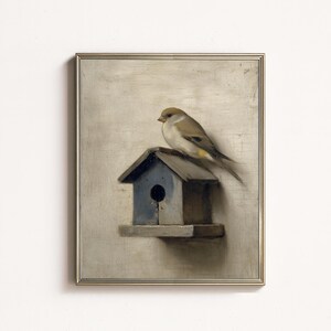 Vintage Birdhouse Print: Rustic Farmhouse Wall Art (Digital Download)