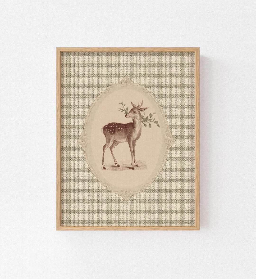 Vintage Deer Printable Wall Art, Farmhouse Woodland Animal Print ...