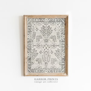 Digital Download Art, Boho Home Decor, Antique Wall Printable, Oriental Vintage Tapestry Rug Pattern