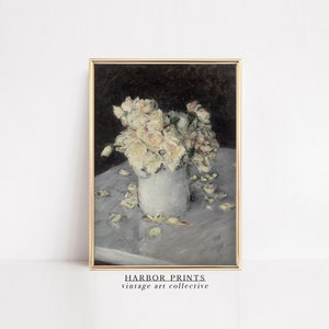 Vintage Roses Oil Painting, Wall Art Print, Antique Digital Printable, Digital Download