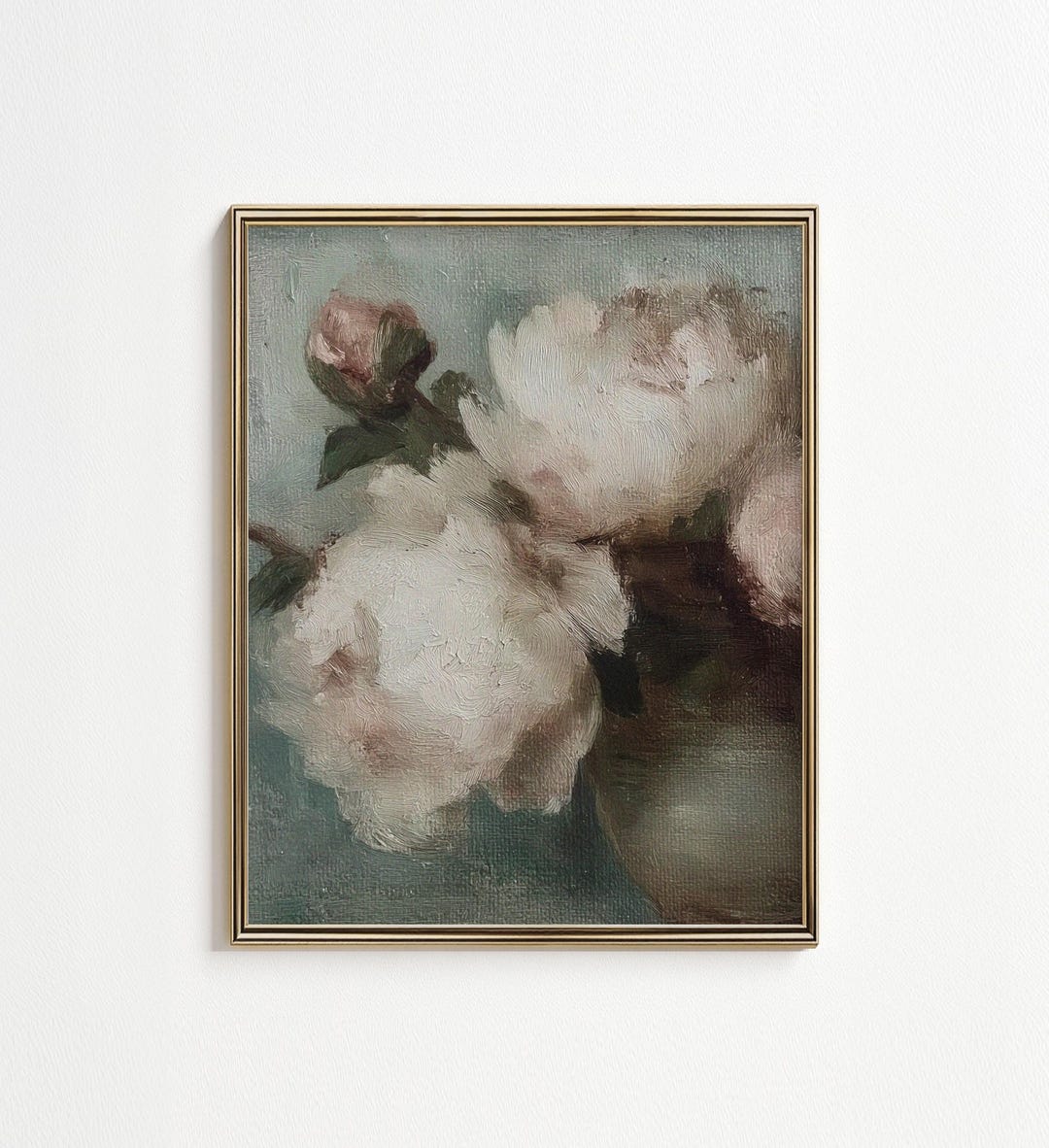 Vintage Floral Peony Printable Wall Art - Cottagecore Still Life ...