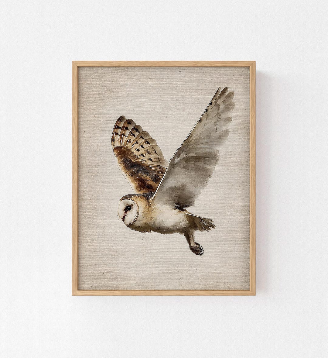 Vintage Barn Owl Watercolor Print – Rustic Farmhouse Wall Art (digital ...