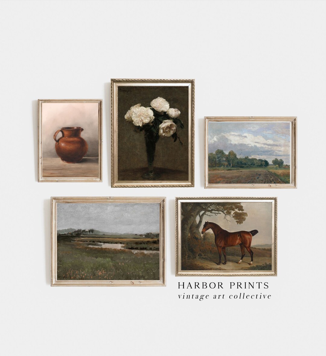 Vintage Gallery Wall Print Set | Printable Wall Art | French Country ...