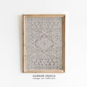 Digital Download Art, Boho Home Decor, Antique Wall Printable, Oriental Vintage Tapestry Rug Pattern