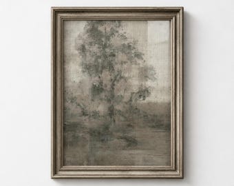 Rustic Landscape Tapestry Art Print, Vintage Landscape Print, Living Room Wall Art