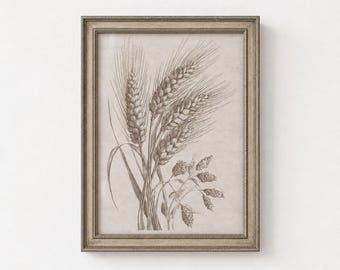 花咲く枝にとまる2羽の小鳥 インク画プリント、春の芽と葉（デジタル