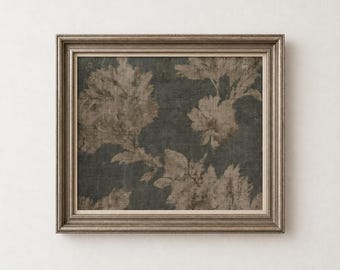 Antique Floral Tapestry Wall Decor, Vintage Textile Print, Farmhouse Home Decor