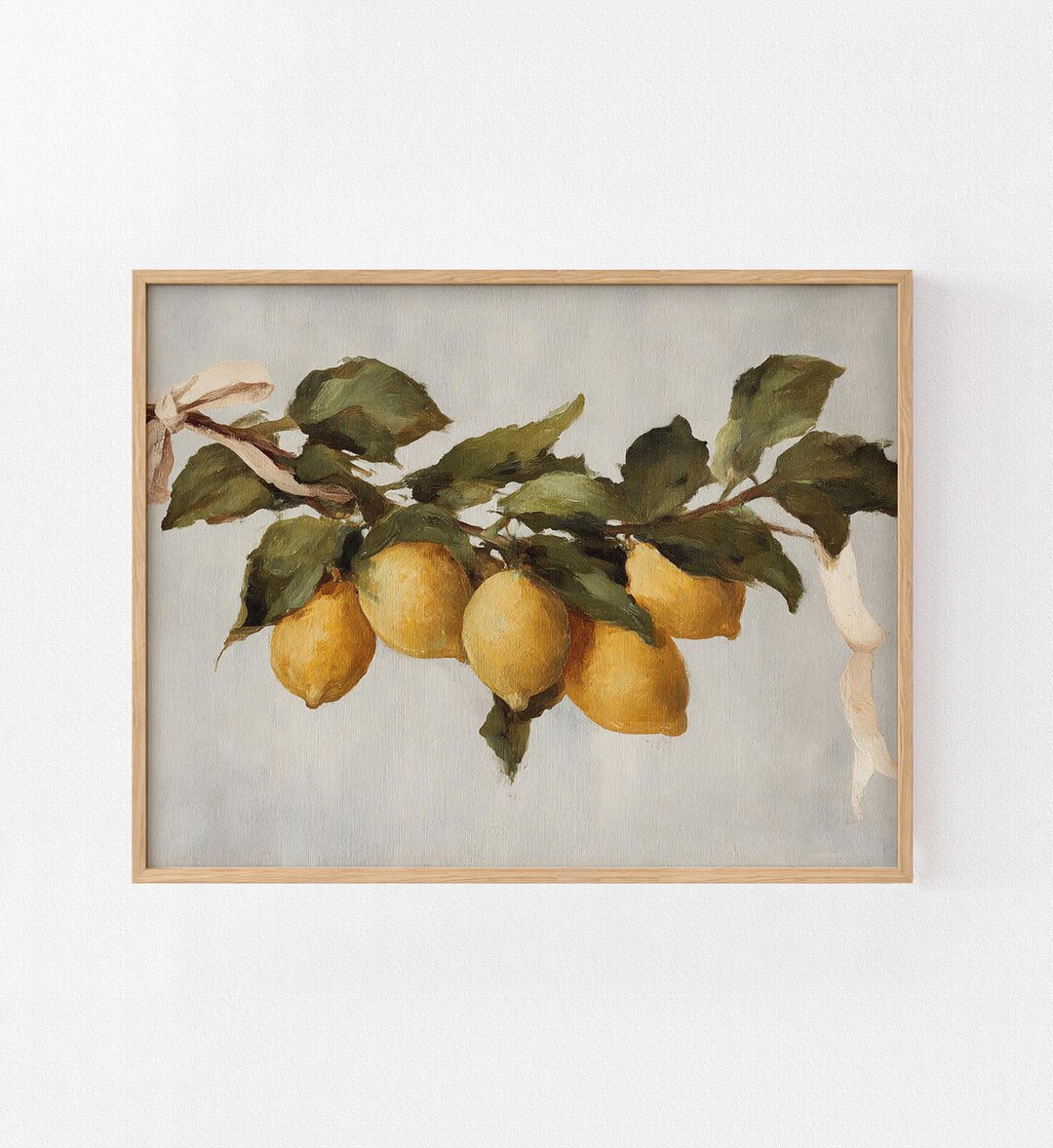 Printable Wall Art: Vintage Farmhouse Botanical Lemons H_1998_101 ...