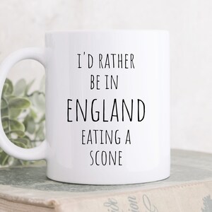 English Gift | England Coffee Mug | British Tea Mug Gift for Friend | Gift for British Co-worker or Family | Drinkware for Brits | Scone