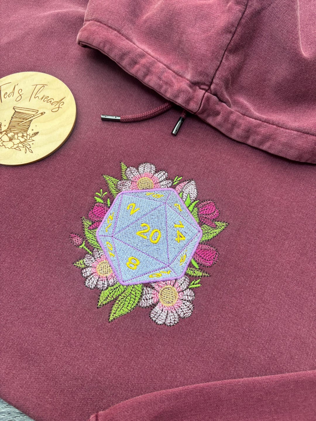 Embroidered Dnd Dungeons and Dragons Organic Cotton Sweatshirt Hoodie T ...