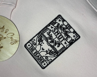 Embroidered Tarot Card Hoodie, The Reader Smut, Romantasy Bookish Sweatshirt