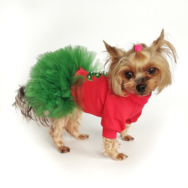 Christmas Dog Dress Etsy