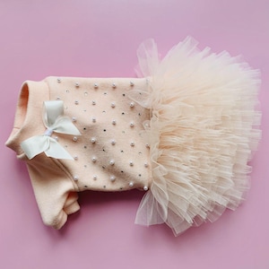 Dog dress Small dog clothes for Dog birthday dress Custom dog sweater Dog accessories girl Chihuahua clothes Yorkie Handmade dog clothes