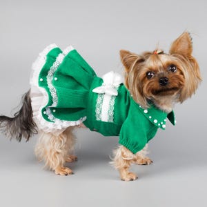 Dog dress Small dog clothes Girl dog clothes Dog birthday dress Handmade designer dog clothes Cute yorkie clothes Chihuahua XXS dog clothes