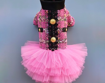 Dog jacket Dog dress Handmade Designer dog clothes Yorkie Small dog clothes Dog coat Chihuahua clothes for dogs Puppy clothing