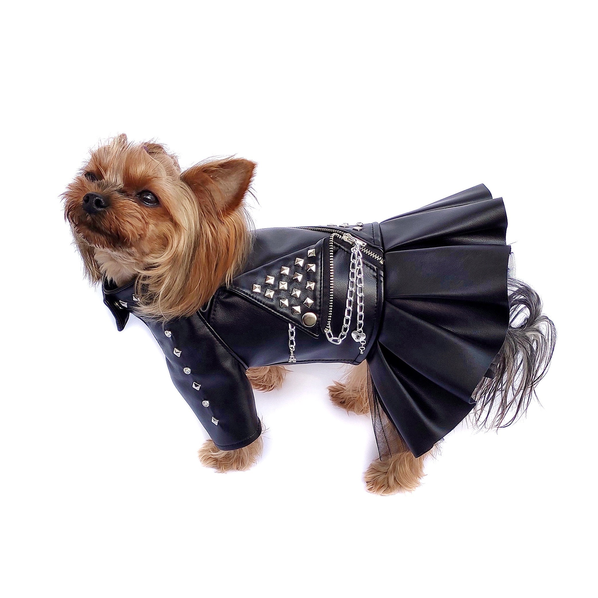 Handmade Luxury Leather Dog Jacket Designer Dog Outfit for Yorkies and Other Small Breeds Etsy