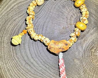 Natural Purple Gold Rat Bodhi Seeds Prayer Beads Meditation Mala Bracelet with wood accessories 隕石紫金鼠手持