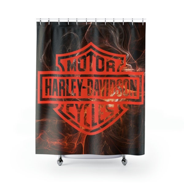 Harley Davidson Curtains Etsy