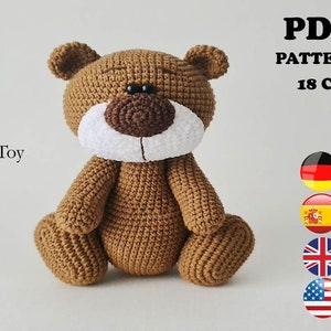 Crochet Pattern Bear Toy 18 cm / AMIGURUMI / PDF tutorial