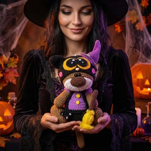 Crochet Pattern Cat Witch Clothes for 18cm Toy / AMIGURUMI PDF Tutorial