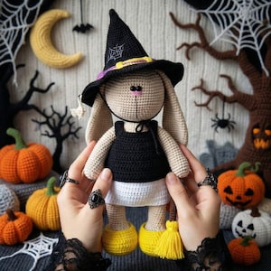 Crochet Pattern Witch Clothes for 27cm Toy / Halloween AMIGURUMI PDF Tutorial