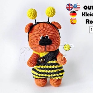 Crochet Pattern Bee Clothes for 18cm Toy / AMIGURUMI PDF Tutorial