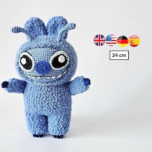 Crochet LabuStitch 24cm Pattern (Elf Labubu Amigurumi, Crochet, Photo tutorial PDF file)