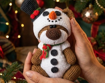 Padrão de Crochê para Roupas de Boneco de Neve de 18 cm + Árvore de Natal / Tutorial em PDF AMIGURUMI