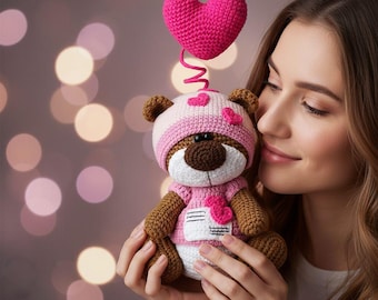 Crochet Pattern Heart Clothes for 18cm Toy / AMIGURUMI PDF Tutorial / Valentine's Day