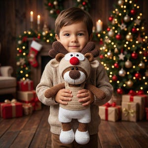 Haakpatroon Rendierkleding voor 27 cm speelgoedhert/beer AMIGURUMI-pdf-tutorial