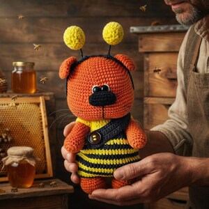 Crochet Pattern Bee Clothes for 18cm Toy / AMIGURUMI PDF Tutorial