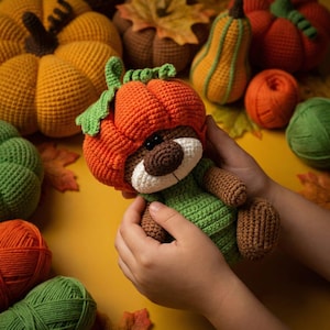 Haakpatroon Pompoen Halloween-kleding voor speelgoed van 18 cm / amigurumi pdf-tutorial