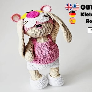 Crochet Pattern Pink Panther Clothes for 27cm Toy / Cartoon AMIGURUMI PDF Tutorial