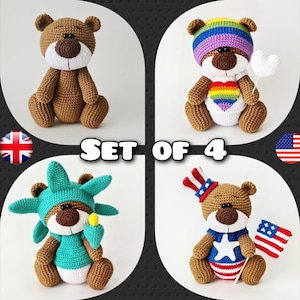 18 cm Bear with Set of Clothes – Crochet Patterns – Amigurumi PDF Tutorial