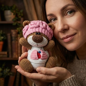 Knit and Crochet Pattern Brain Clothes for 18cm Toy / AMIGURUMI PDF Tutorial