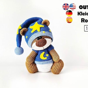 Crochet Pattern Pyjamas Sleepwear Clothes for 18cm Toy / AMIGURUMI PDF Tutorial