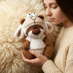 Haakpatroon lamskleding voor speelgoed van 18 cm / amigurumi pdf-tutorial