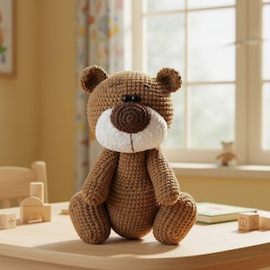 Häkelanleitung Bär / AMIGURUMI 18 cm / PDF Anleitung