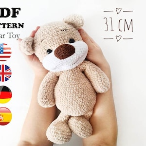 Crochet Pattern Bear Toy 31 cm / AMIGURUMI / PDF tutorial