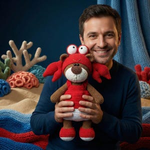 Crochet Pattern Lobster Crab Clothes for 27cm Toy / Bear AMIGURUMI PDF Tutorial