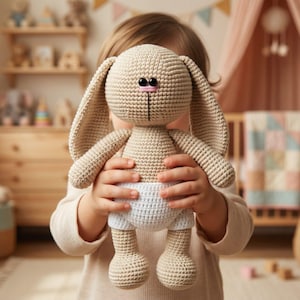 Crochet Bunny Pattern, Amigurumi Tilda Toy (27cm) (PDF Pattern)